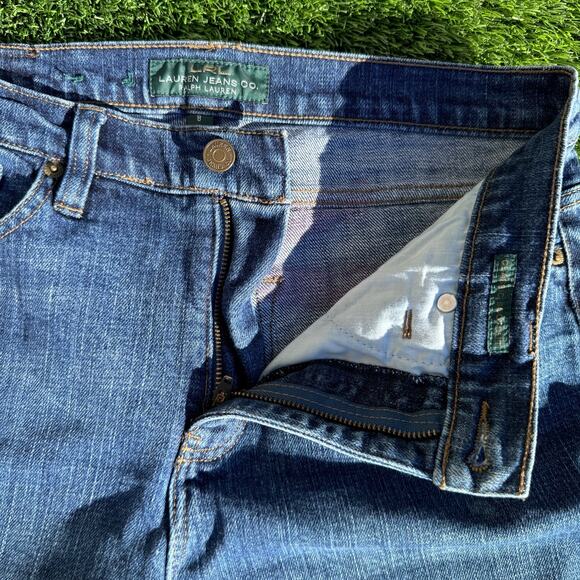 LRL Lauren Ralph Lauren Classic Bootcut Jeans High Rise Denim Blue Womens Size 8 - Picture 9 of 11